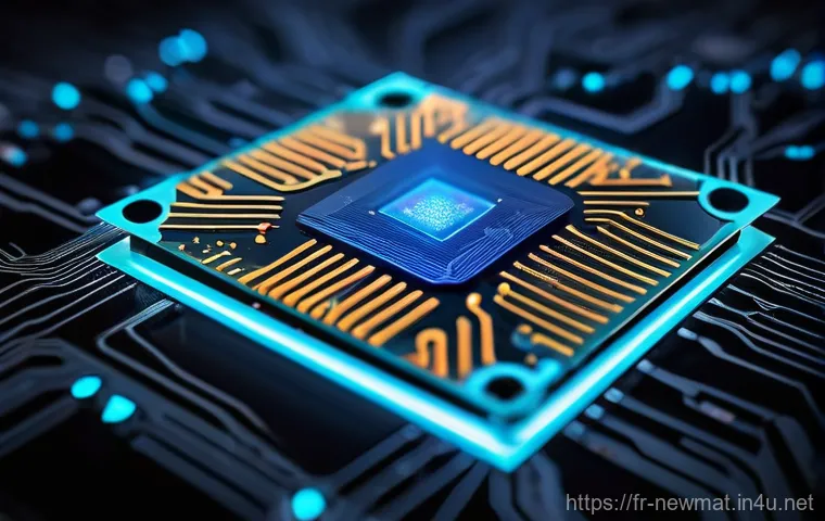 기능성 전자기기 소재 - **Prompt 1: The Heart of Miniaturization**
    An ultra-detailed, microscopic view of a cutting-edge...